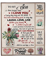 Never Forget That I Love You - Mom To Son Fleece Blanket - 50" x 60" front