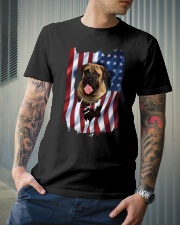 American Flag Bullmastiff Classic T-Shirt lifestyle-mens-crewneck-front-6