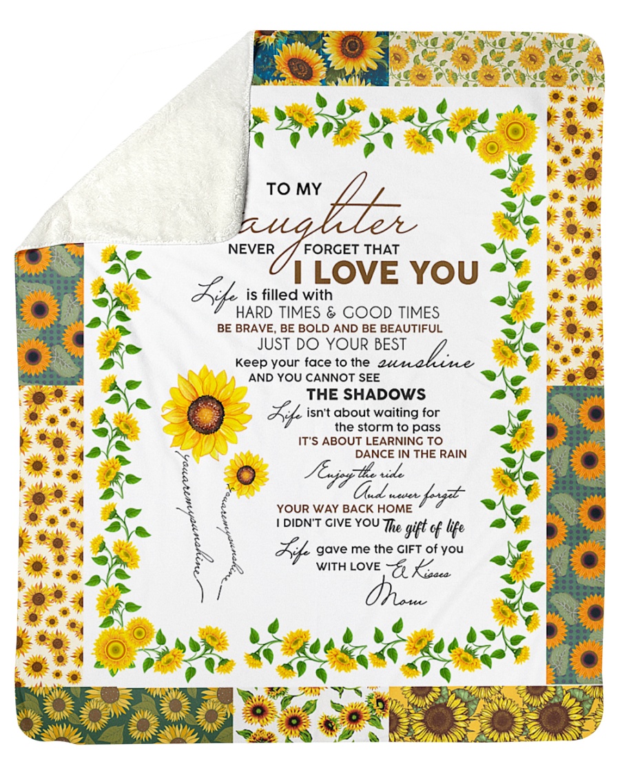 To My Daughter Just Do Your Best Sherpa Fleece Blanket - 50" x 60"