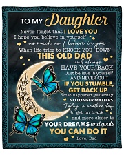 Never Forget That I Love U Dad To Daughter Fleece Blanket - 50" x 60" front