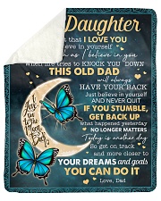 Never Forget That I Love U Dad To Daughter Sherpa Fleece Blanket tile