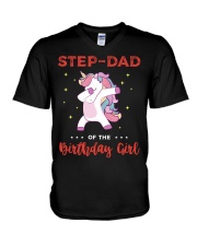 Step-Dad Of The Birthday Girl V-Neck T-Shirt thumbnail