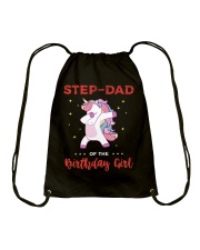 Step-Dad Of The Birthday Girl Drawstring Bag thumbnail