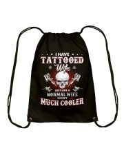 I Have Tattooed Wife Drawstring Bag thumbnail