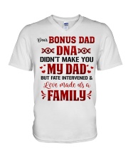 Bonus Dad Love Made Us A Family V-Neck T-Shirt tile