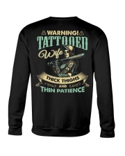 Tattooed Wife With Thick Thighs And Thin Patience Crewneck Sweatshirt thumbnail