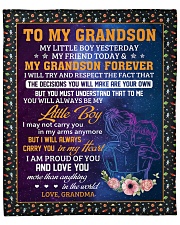 My Little Boy Yesterday - Grandma To Grandson Fleece Blanket - 50" x 60" front