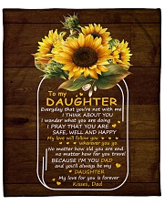 My Love For U Is Forever Sunflower Dad To Daughter Fleece Blanket - 50" x 60" front