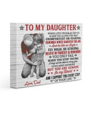 When Life's Troubles Try Scare You Dad To Daughter 14x11 Gallery Wrapped Canvas Prints front