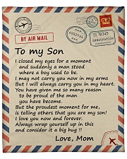 I closed my eyes for a moment air mail Mom to Son Fleece Blanket - 50" x 60" front