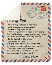 I closed my eyes for a moment air mail Mom to Son Sherpa Fleece Blanket tile