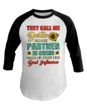 They Call Me Bestie Bcuz Sound Like Bad Influence Baseball Tee tile