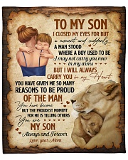 I Close My Eyes For But A Moment Lion Mom To Son Fleece Blanket - 50" x 60" front