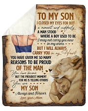 I Close My Eyes For But A Moment Lion Mom To Son Sherpa Fleece Blanket tile