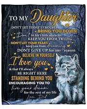 Don't Let Today's Trouble Wolf Dad To Daughter Fleece Blanket - 50" x 60" front