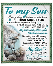 Everyday I Think About You - Dad-To-Son Fleece Blanket - 50" x 60" front
