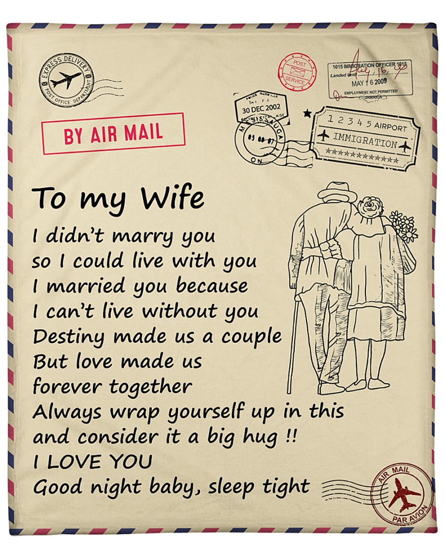 Wife Love Made Is Forever Together I Love You Fleece Blanket - 50" x 60"