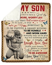 Today Is A Good Day Have Great Day Dad To Son Sherpa Fleece Blanket tile