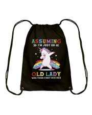 Assuming I'm An Old Lady Was Your First Mistake Drawstring Bag tile