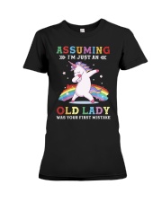 Assuming I'm An Old Lady Was Your First Mistake Premium Fit Ladies Tee tile