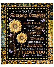 You Are Beautiful Magical Capable Dad To Daughter Fleece Blanket - 50" x 60" front