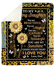 You Are Beautiful Magical Capable Dad To Daughter Sherpa Fleece Blanket - 50" x 60" thumbnail