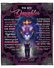 Never Feel That You Are Alone Lion Dad To Daughter Fleece Blanket - 50" x 60" front