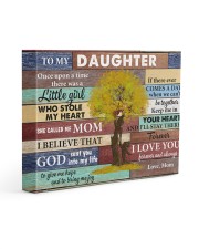Daughter Keep Me In Your Heart I'll Stay There 14x11 Gallery Wrapped Canvas Prints front