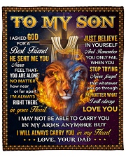 I Asked God For A Best Friend Lion Dad To Son Fleece Blanket - 50" x 60" front