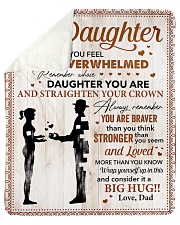 You Are Braver Than U Think Dad To Daughter Sherpa Fleece Blanket tile