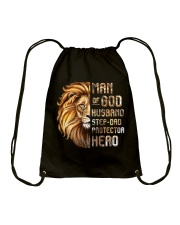 Lion Man Of God husband Step-Dad Hero Drawstring Bag thumbnail