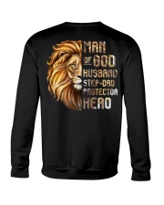Lion Man Of God husband Step-Dad Hero Crewneck Sweatshirt thumbnail