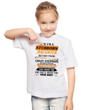 I'm A Stubborn Daughter Of A Crazy Stepmom Youth T-Shirt lifestyle-youth-tshirt-front-2