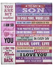 Today Is A Good Day Mom To Son Fleece Blanket - 50" x 60" front