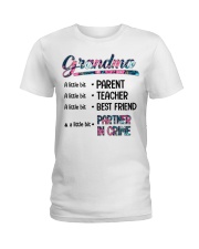 Grandma A Little Bit Partner In Crime Ladies T-Shirt front