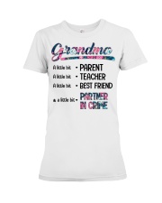 Grandma A Little Bit Partner In Crime Premium Fit Ladies Tee thumbnail