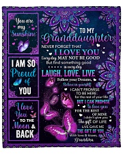 Never Forget I Love U Butterfly To Granddaughter Fleece Blanket - 50" x 60" front