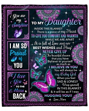 Inside This Blanket Butterfly Mom To Daughter Fleece Blanket - 50" x 60" front