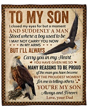 I Closed My Eyes For But A Moment Eagle Dad To Son Fleece Blanket - 50" x 60" front