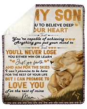 I Want U To Believe Deep In Heart Lion Mom To Son Sherpa Fleece Blanket tile
