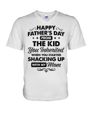 Happy Father's Day From The Kid V-Neck T-Shirt tile
