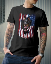 American Flag Doberman pinscher Classic T-Shirt lifestyle-mens-crewneck-front-6