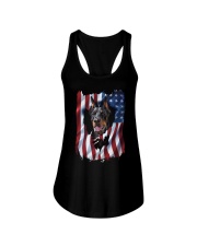 American Flag Doberman pinscher Ladies Flowy Tank thumbnail