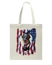 American Flag Doberman pinscher Tote Bag thumbnail