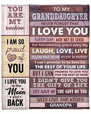 Never Forget That ILove U-GrandPa To Granddaughter Fleece Blanket - 50" x 60" front