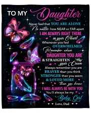 Never Feel That You Are Alone Dad To Daughter Fleece Blanket - 50" x 60" front