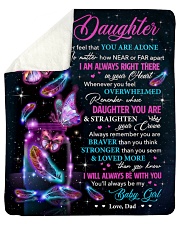 Never Feel That You Are Alone Dad To Daughter Sherpa Fleece Blanket tile