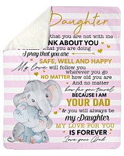 My Love For U Is Forever Elephants Dad To Daughter Sherpa Fleece Blanket tile