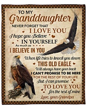 Never Forget That I Love U Eagle To Granddaughter Fleece Blanket - 50" x 60" front