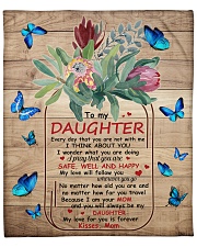 My Love For U Is Forever Butterfly Mom To Daughter Fleece Blanket - 50" x 60" front